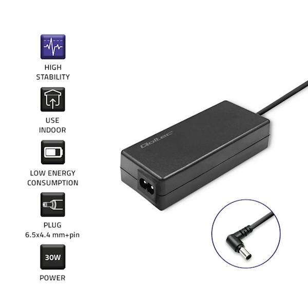 Zasilacz Qoltec 14V 2.1A | 6.5 x 4.4 + pin Samsung