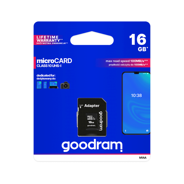 Karta pamięci microSD 16GB UHS-I Goodram z adapter