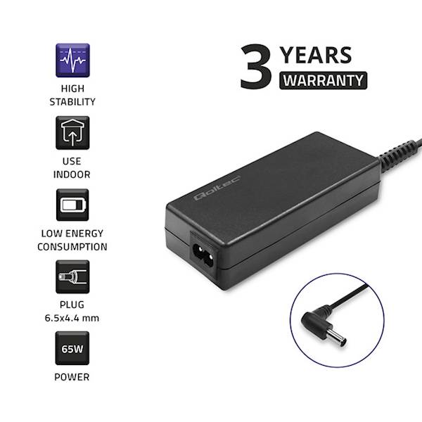 Zasilacz do monitora Qoltec 19V 3.42A 6.5x4.4 LG 