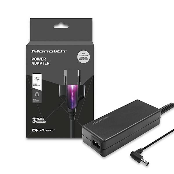 Zasilacz do monitora Qoltec 19V 3.42A 6.5x4.4 LG 