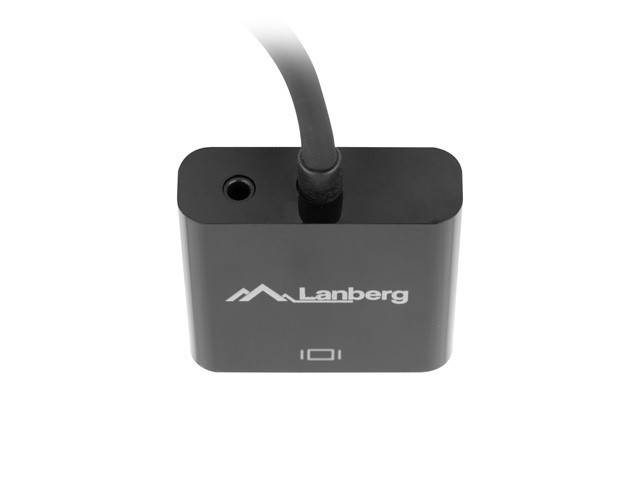 Adapter Lanberg HDMI-A(M)->VGA(F)+Audio