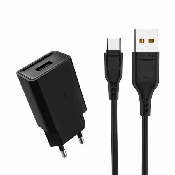 Ładowarka sieciowa USB + kabel USB typu C 2400 mA 