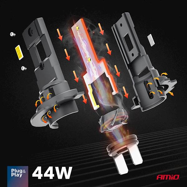 Żarówki samochodowe LED seria X4 Aviator H7/H18 