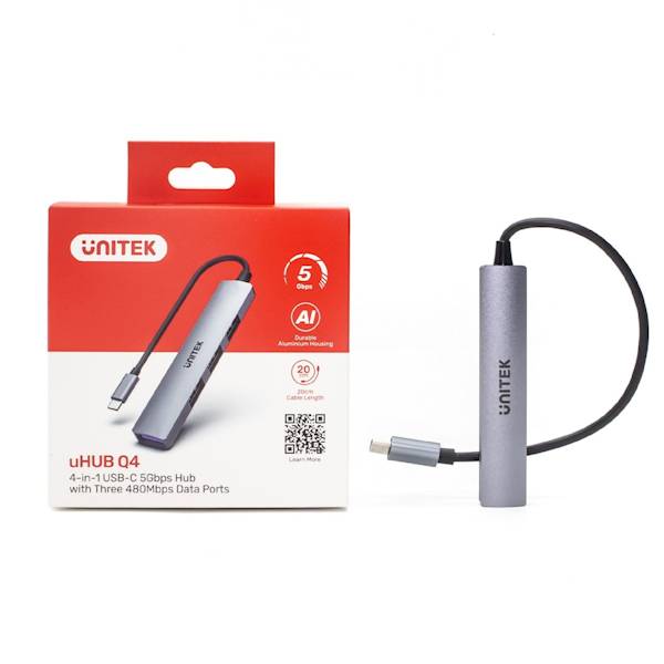 Unitek Hub USB-C 1xUSB 3.0 | 3xUSB 2.0 H1208B