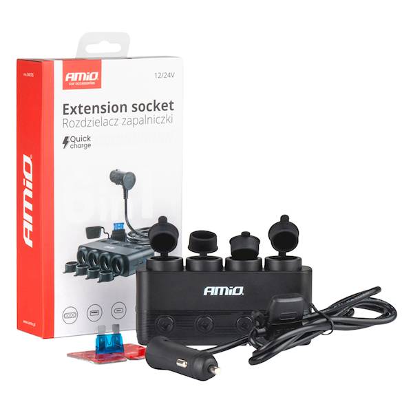 Rozgałęźnik do zapalniczki PD30W QC3.0 12/24V