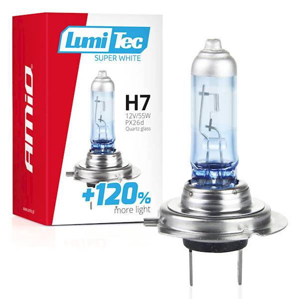 Żarówka halogenowe H7 12V 55W Super White +120%