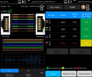 Tester sieci LAN RJ45 PoE kabli CS-NT64A 