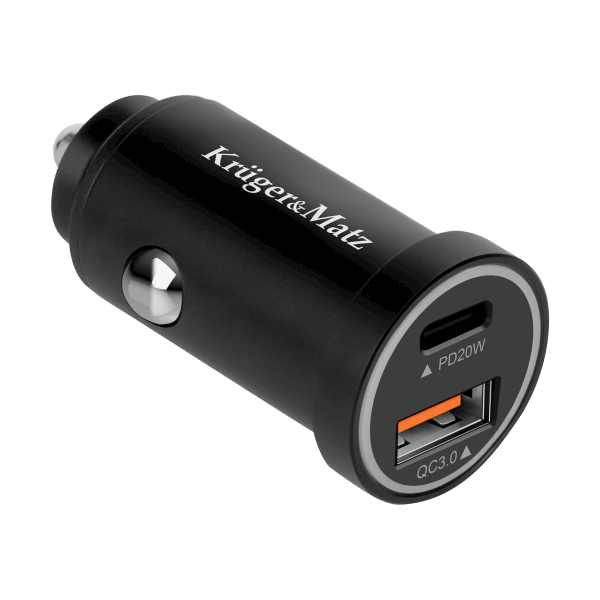 Ładowarka samochodowa 38W Kruger&Matz PD i QC
