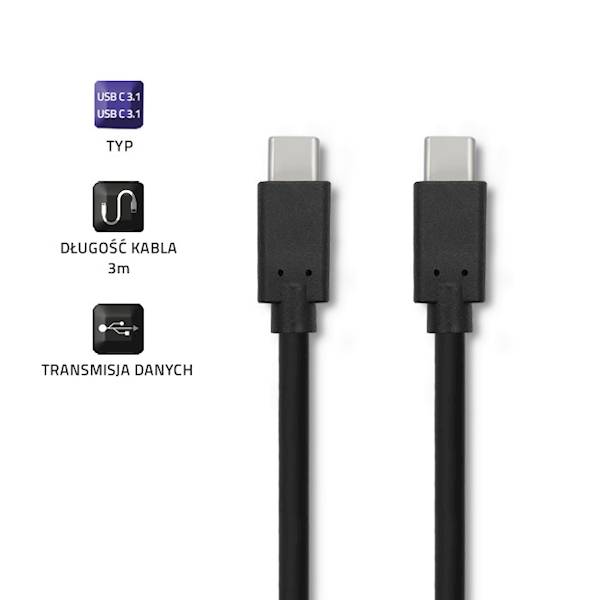 Kabel Qoltec USB 3.1 typ C | QC 3.0 | 3m