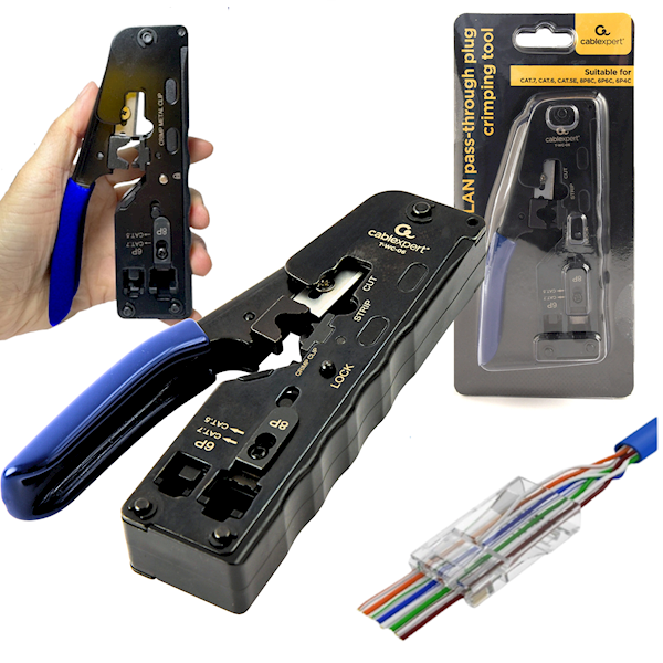 Zaciskarka przelotowa Gembird RJ45 RJ11 T-WC-06