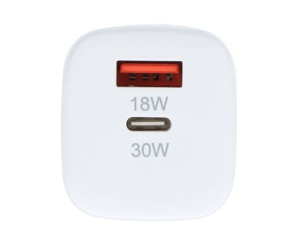 Ładowarka sieciowa USB-C 30W PD + USB QC 3.0