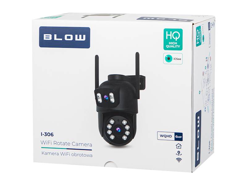 Kamera BLOW WiFi DualLens 2x3MP I-306 ICSEE czarna