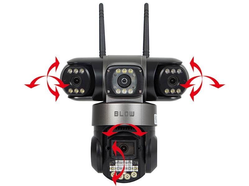 Kamera BLOW WiFi 3 obiektywy 2x3MP V380 czarna