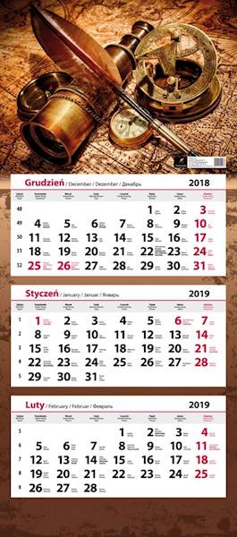 kalendarz trójdzielny  