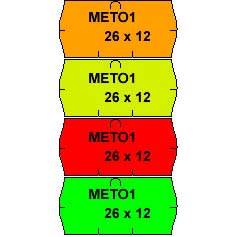 taśma do metkownic 1-rzędowa METO kolor falista
