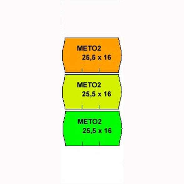 taśma do metkownic 2-rzędowa METO  kolor falista