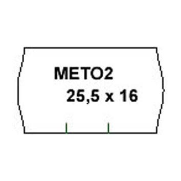 taśma do metkownic 2-rzędowa METO  biała falista