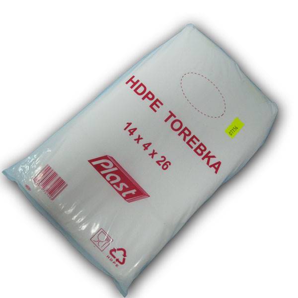 torebki foliowe HDPE 14/4/26  6 mikron  03236