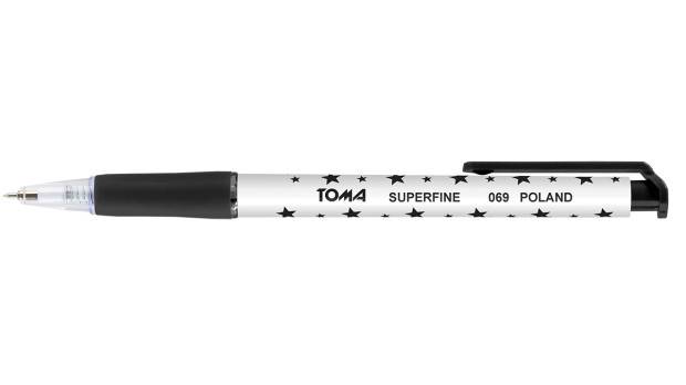 długopis TOMA SUPERFINE 0,5 "gwiazdka" czarny