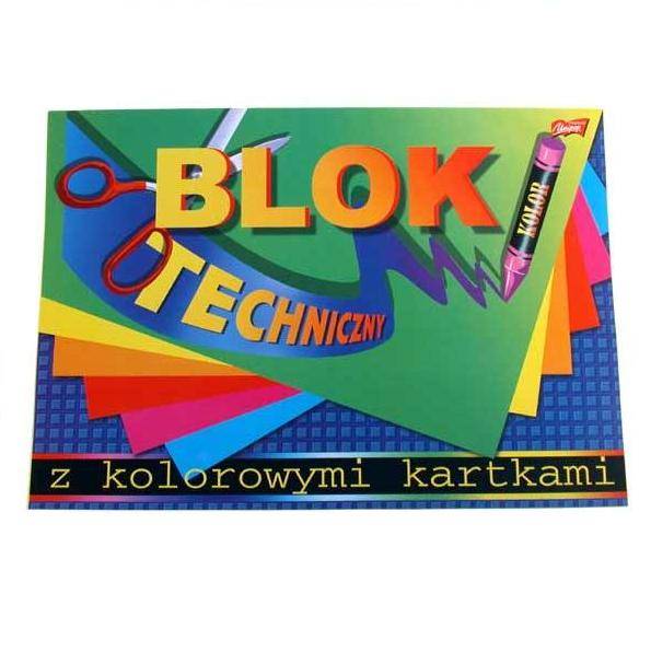 blok techniczny A4 kolorowe kartki