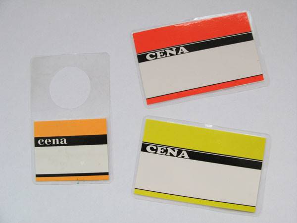 cenówki laminowana butelka / prostokąt