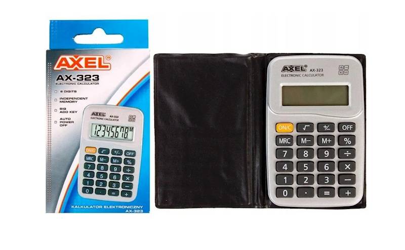 kalkulator AXEL AX-323 kieszonkowy, etui