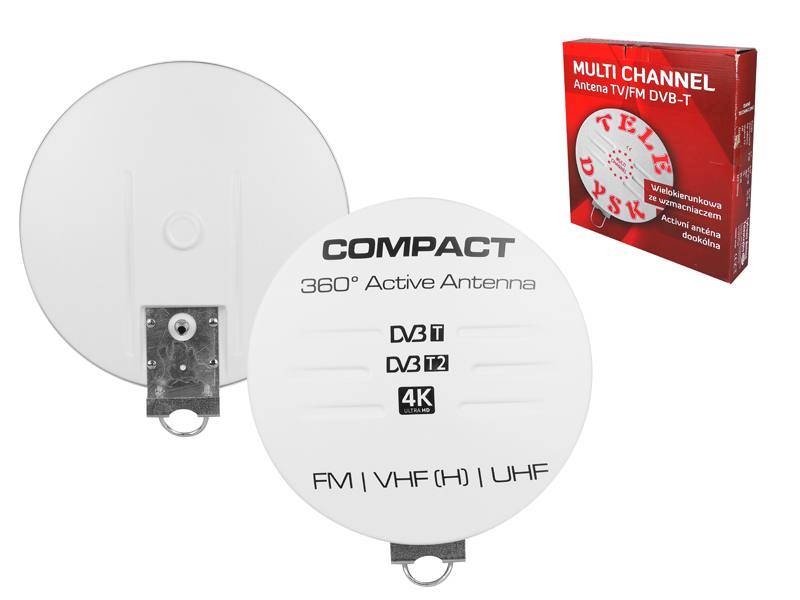 TV antena DVB-T aktywywna (balkon, pokój, kamper)