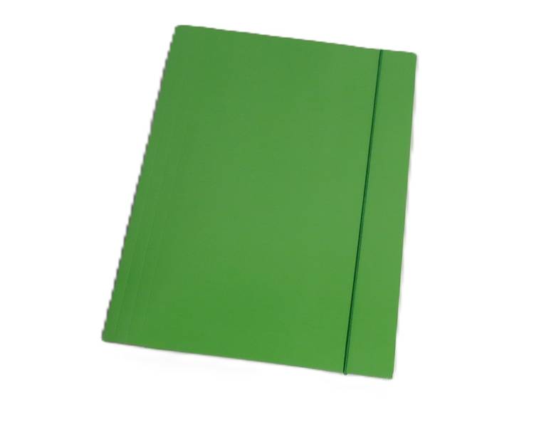 teczka z gumką tekturowa zielona 300g