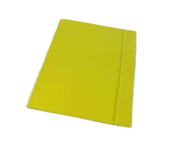 teczka z gumką tekturowa żółta 300g