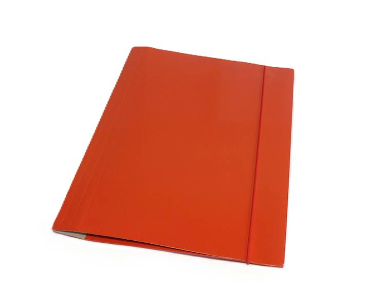 teczka z gumką tekturowa czerwona 300g