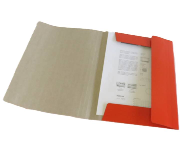 teczka z gumką tekturowa czerwona 300g