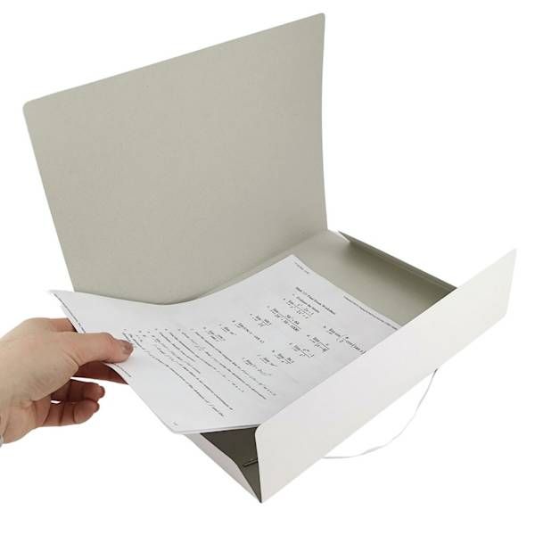 teczka z gumką tekturowa biała 300g