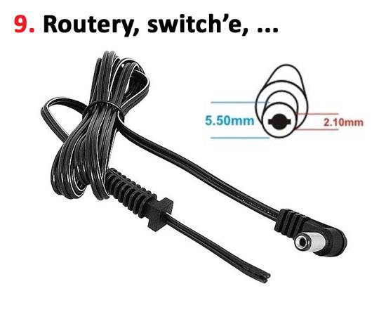 kabel zasilający do laptopa DC 5.5x2.1 zas.router