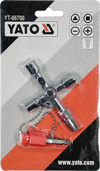 KLUCZ DO SZAF SZAFEK TECHNICZNYCH, STEROWNICZYCH, SERWISOWYCH YT-66700 YATO