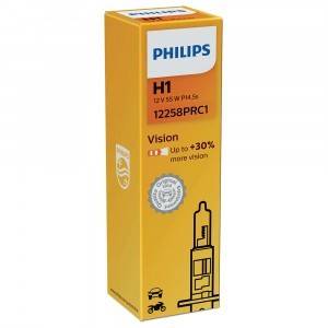 ŻARÓWKA SAMOCHODOWA PHILIPS H1 55W 12V VISION+30% 12258PRC1