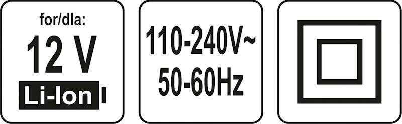 ŁADOWARKA 12V DLA WSZYSTKICH URZĄDZEŃ YATO 12V (YT-82901 DO YT-82920) YT-82912