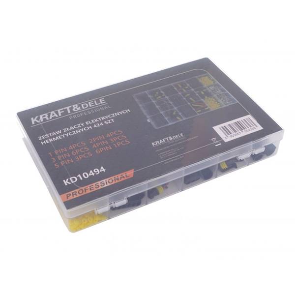 ZŁĄCZA, ZŁĄCZKI, WTYKI, KOSTKI ELEKTRYCZNE HERMETYCZNE SAMOCHODOWE 424szt. KD10494