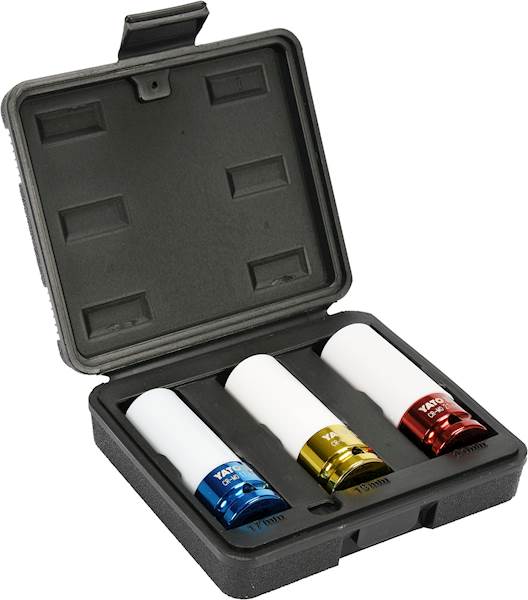 NASADKI UDAROWE DO FELG ALUMINIOWYCH 17-19-21MM 1/2" KPL. 3SZT. YATO YT-1056