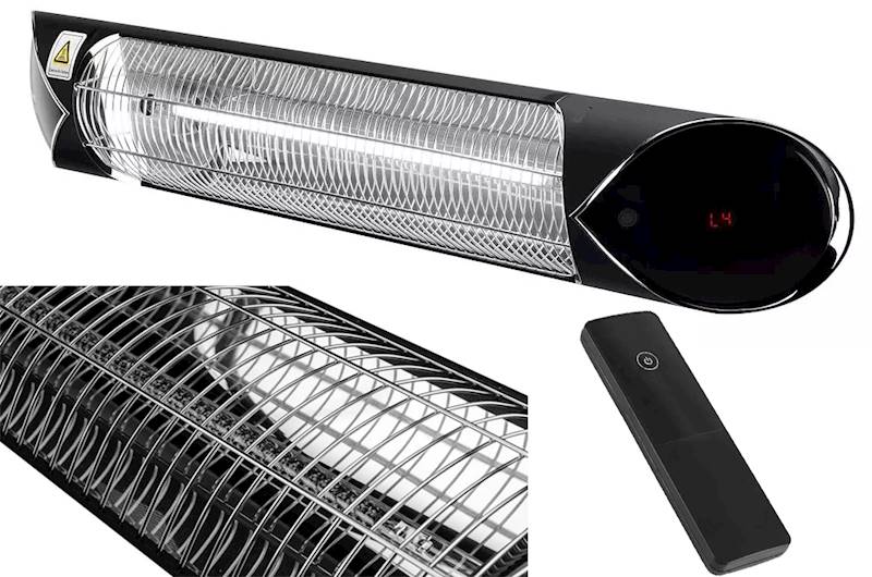 GRZEJNIK NA PODCZERWIEŃ PROMIENNIK 2000W IP55 CARBON INFRARED HEATING LAMP 90-039 NEO