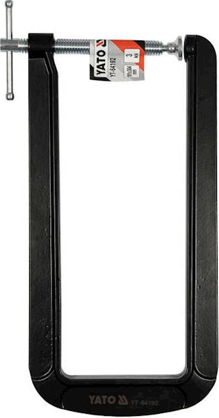 ŚCISK ŚRUBOWY STOLARSKI TYP C GŁĘBOKI 101x304MM ŻELIWNY YT-64192 YATO
