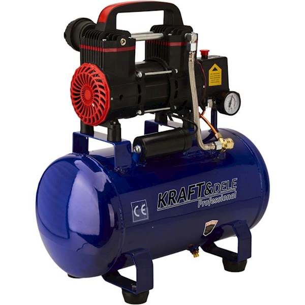 KOMPAKTOWY KOMPRESOR BEZOLEJOWY SPRĘŻARKA 24L 1390W 220L/MIN 8 BAR NIEBIESKI KD2128