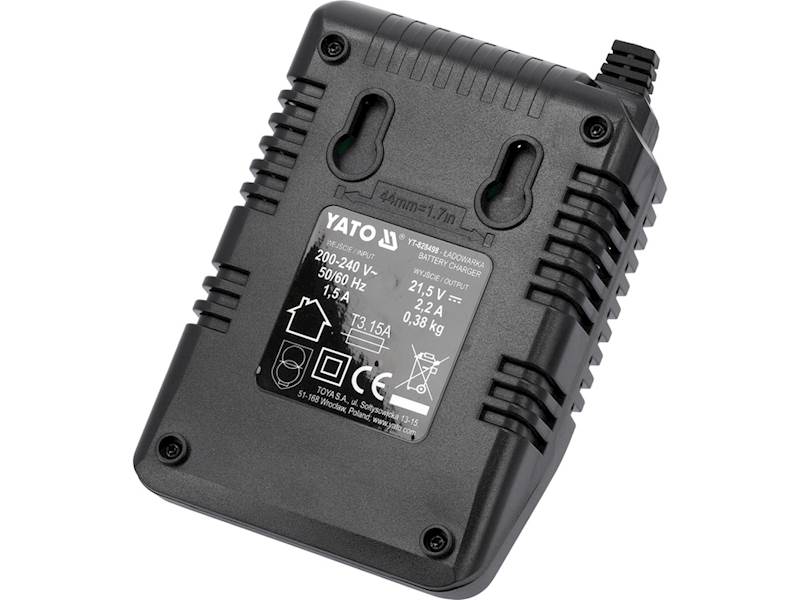 ŁADOWARKA SIECIOWA DO AKUMULATORÓW SYSTEMU 18V 2.2A YT-828498 YATO