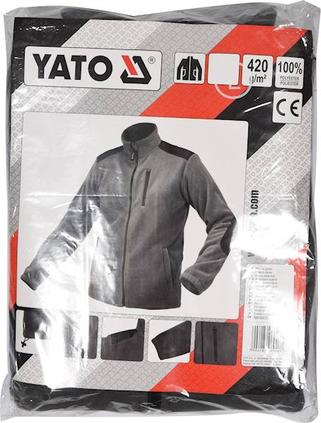 POLAR MĘSKI BLUZA POLAROWA ROBOCZA OCHRONNA GRUBA SZARA ROZ. 3XL YT-79525 YATO