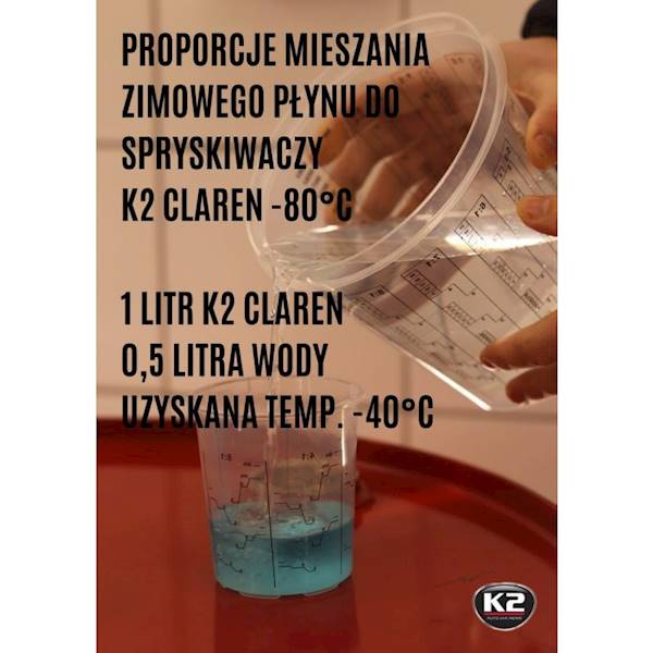 KONCENTRAT PŁYNU DO SPRYSKIWACZY K2 CLAREN -80°C 1L K611