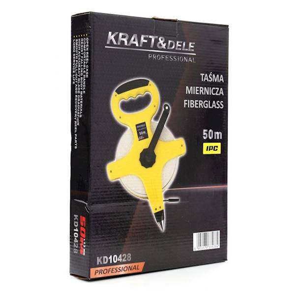 MIARA TAŚMA MIERNICZA METRÓWKA GEODEZYJNA ZWIJANA FIBERGLASS 100M KD10429