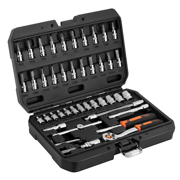 ZESTAW KLUCZY NASADOWYCH 1/4'' CRV 46 szt. 10-004 NEO