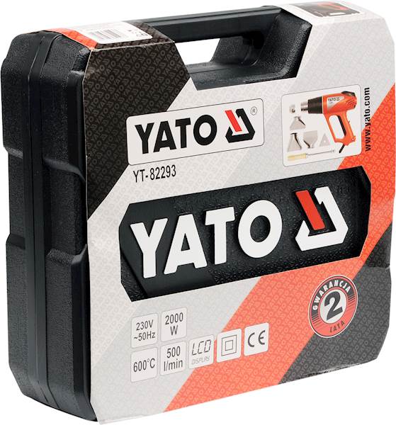 OPALARKA 2000W 70~600°C Z AKCESORIAMI WYŚ-LCD YT-82293 YATO