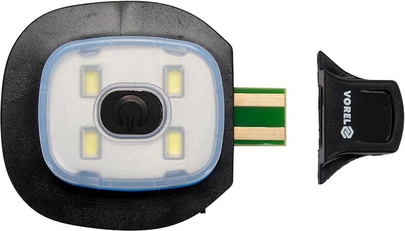 CZAPKA ZIMOWA Z LATARKĄ LAMPKĄ LED ŁADOWANIE USB 74225 SZARA