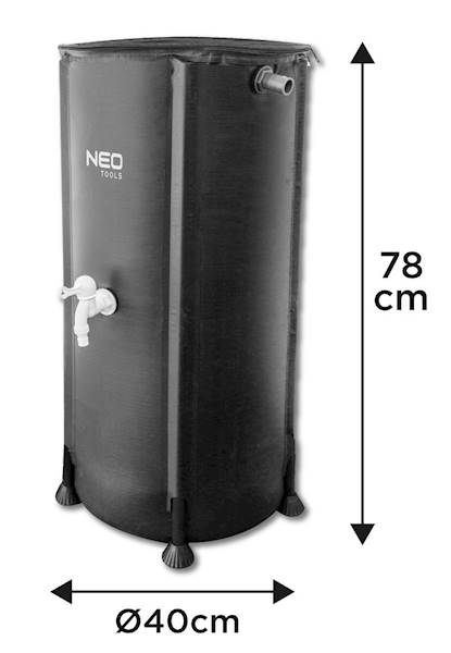 SKŁADANY POJEMNIK, ZBIORNIK NA DESZCZÓWKĘ DUŻY 100 L PVC 15-950 NEO