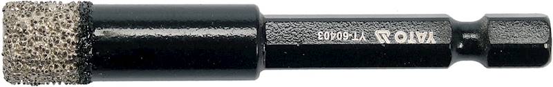 WIERTŁO DIAMENTOWE DO GRESU 10MM HEX DO PRACY NA SUCHO I MOKRO YT-60403 YATO